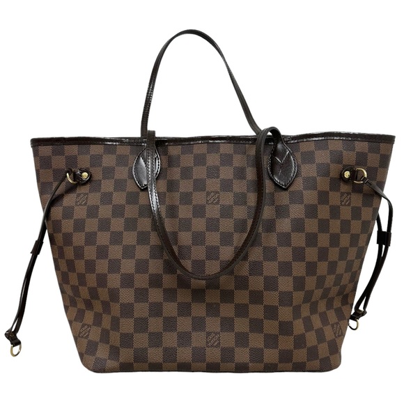 Authentic✅ LOUIS VUITTON Damier Ebene Neverfull MM Tote Bag Red - Picture 6 of 16